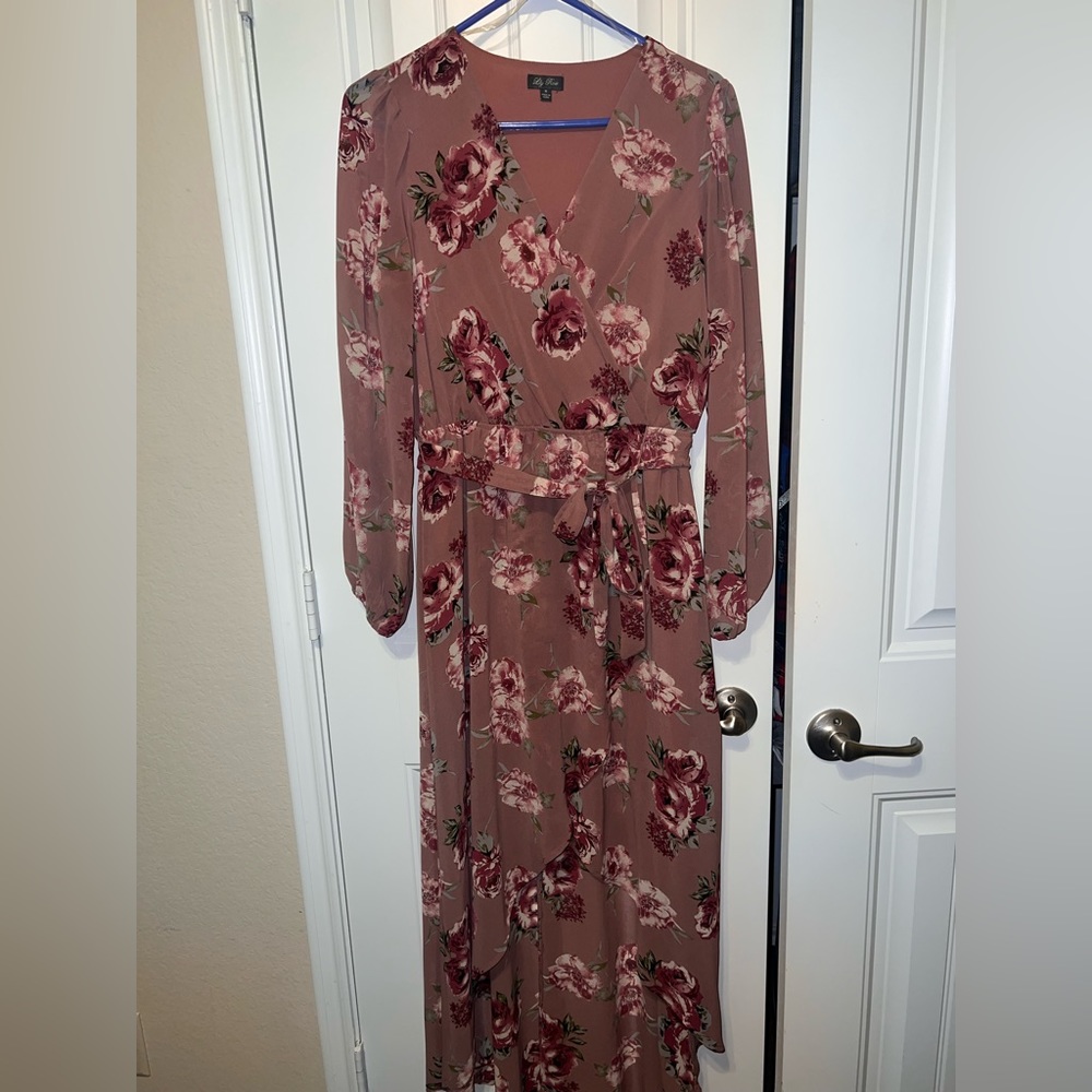 Floral high-low dress